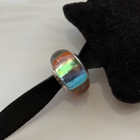 NEW🌸#217-Murano Glass Bead, Multi Color Prisms - Picture 3 of 8